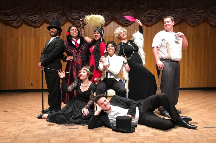 Photo of cast for Die Fledermaus opera