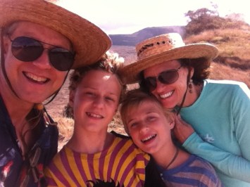 Benjamin Boone (left), his wife, Alice Daniel, and their two sons