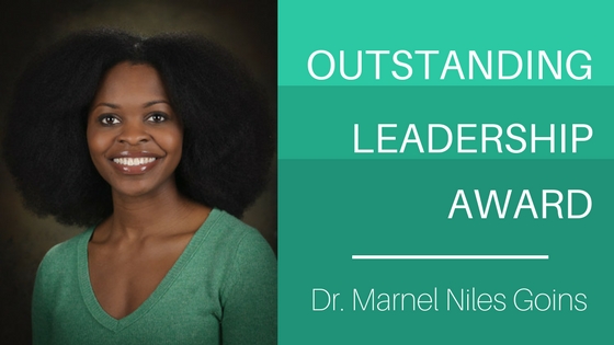 Dr. Marnel Niles Goins wins Outstanding Leadership Award