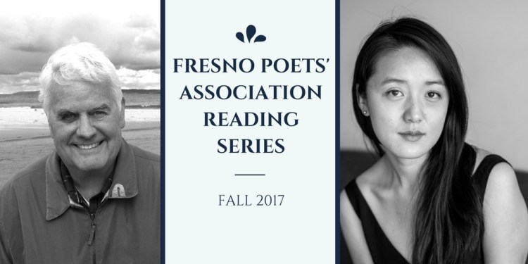 Promo photo for Fresno Poets' Association Reading Series featuring Glover Davis and Shawn Wen