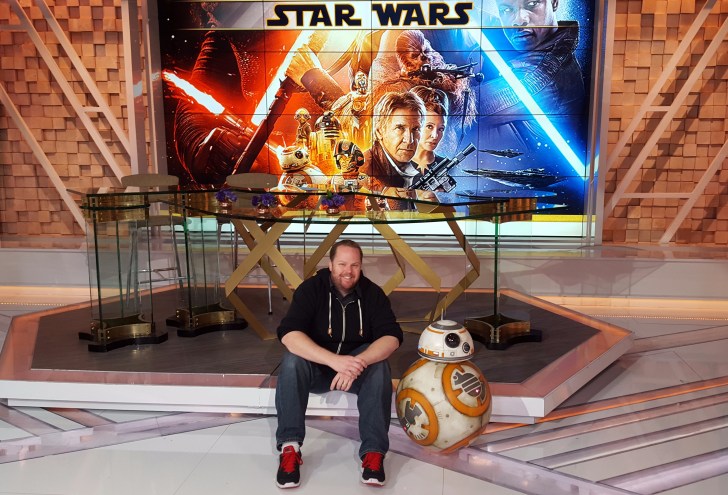 Josh Feemster on the set of 