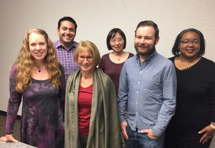 From left, Dr. Virginia Crisco, Dr. Rubén Casas, Dr. Magda Gilewicz, Dr. Bo Wang, Dr. Tom McNamara and Dr. Reva Sias