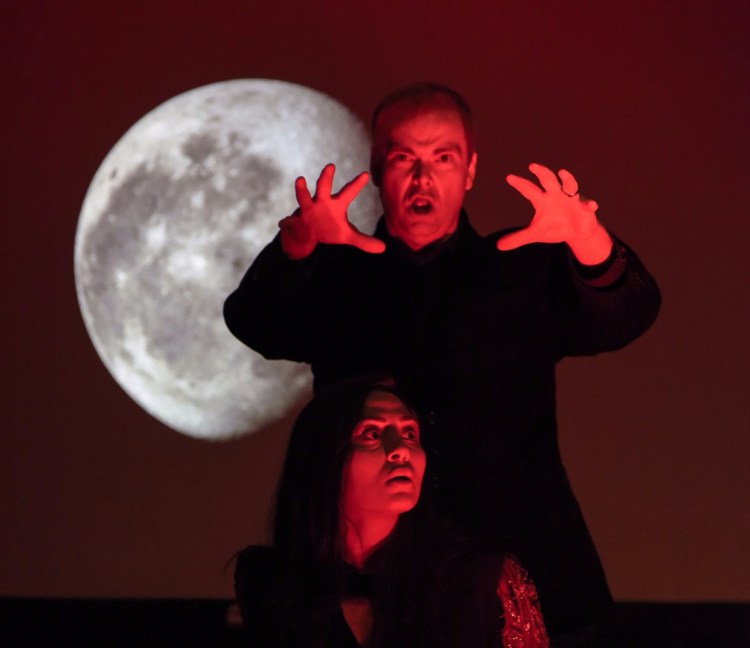 Lim Forgey and Tiffanie Trujillo in the fall opera production.