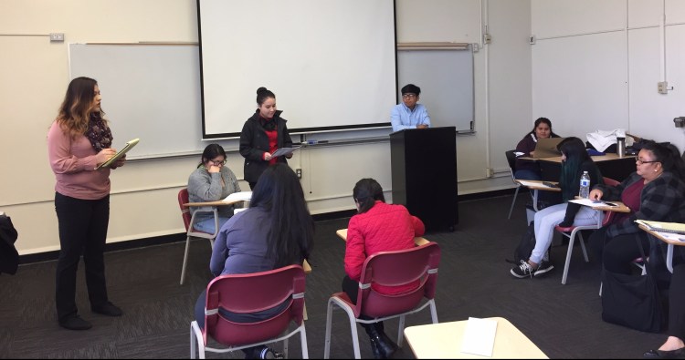 Students in Spanish 116 - Essentials of Legal Interpreting