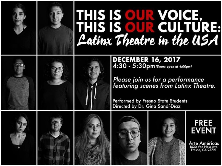 Flyer for Latinx Theatre event