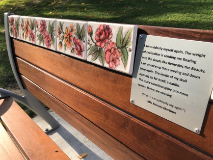 Bench dedicated in memory of Mia Barraza Martinez
