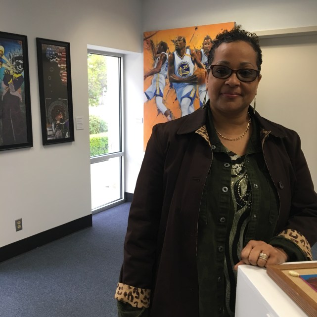 Vanessa Addison-Williams, a professor of graphic design in the Department of Art and Design, organized the exhibition for African American History Month