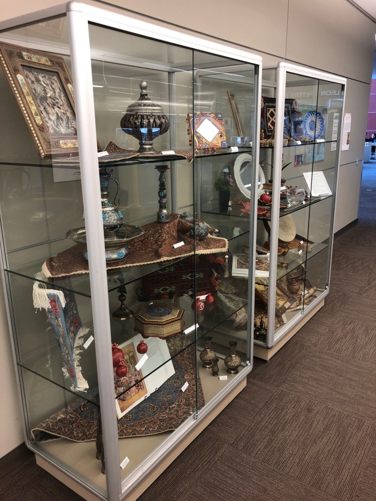 Persian artifacts displayed in the Nowruz Exhibit