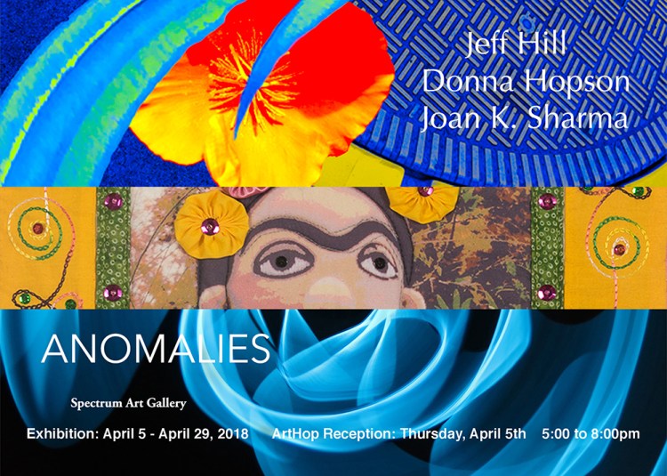 Joan Sharma's art can be seen in the "Anomalies" exhibition at Spectrum Gallery
