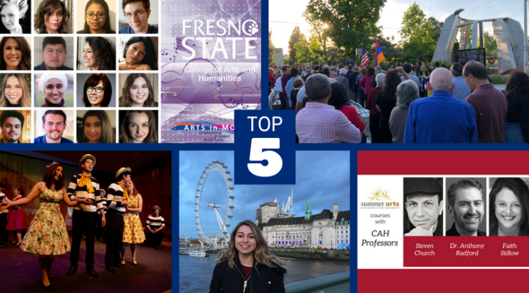 picture collage of the top 5 stories for the month of April