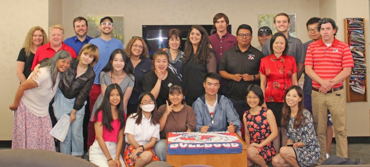 Beijing Union University students along with Fresno State faculty and staff who helped with the "Media Communication and Culture in America" program.