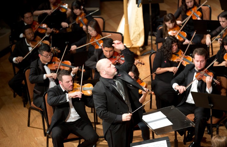 Dr. Thomas Loewenheim leads the Fresno State Symphony Orchestra