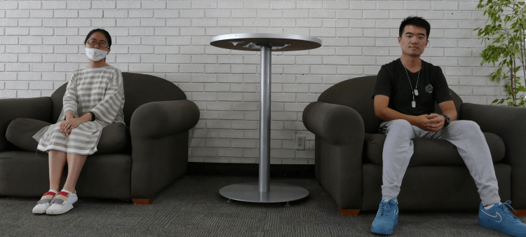 Beijing Union University students Mukun Yuan (left) and Jinpeng Mi (right)