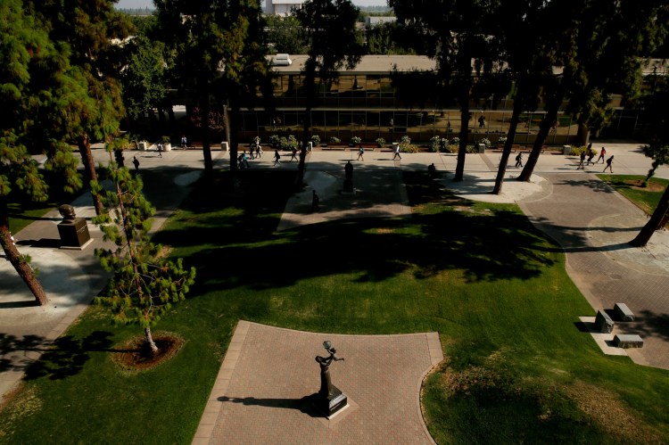 View of the Fresno State Peace Garden