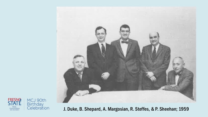J. Duke, B Shepard, A. Margosian, R. Steffes, and P. Sheehan; 1959