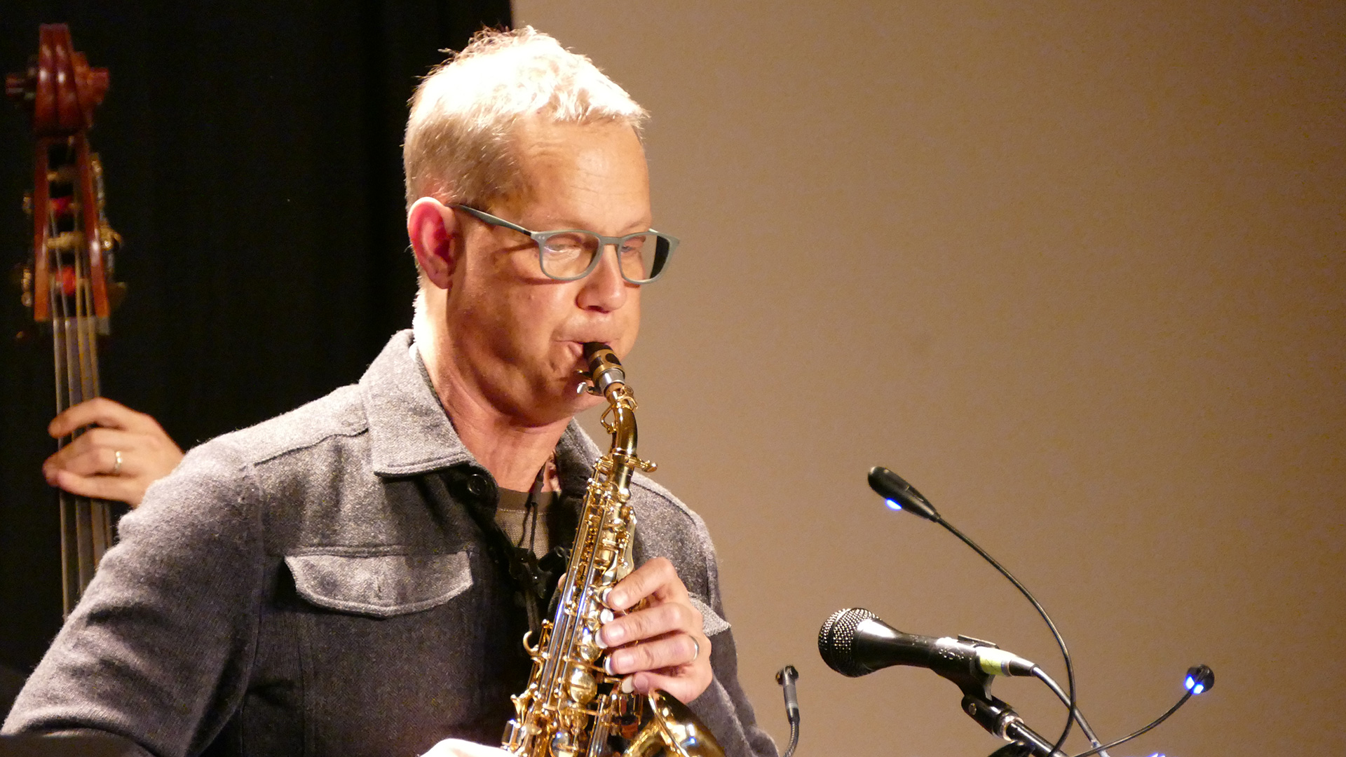 Benjamin Boone during 'The Poetry of Jazz, Vol. 2' release concert