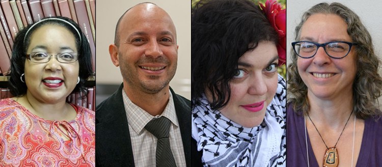 Dr. Reva E. Sias, Dr. William Arcé, Prof. Randa Jarrar, and Dr. Alison Mandaville