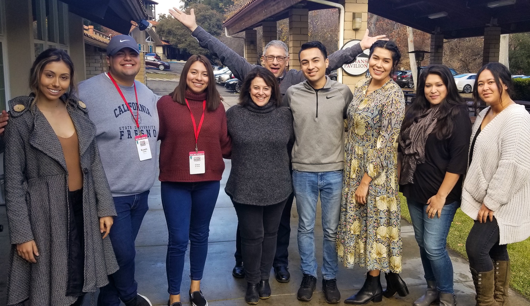 Chelsea Chavira, Razmik Cañas, Gina Avalos, Faith Sidlow, Hal Eisner [Fox 11 LA reporter] (Behind Faith), Tony Salazar, Ishshah Padilla, Tori Lavon Custodio, Alodie Resendiz