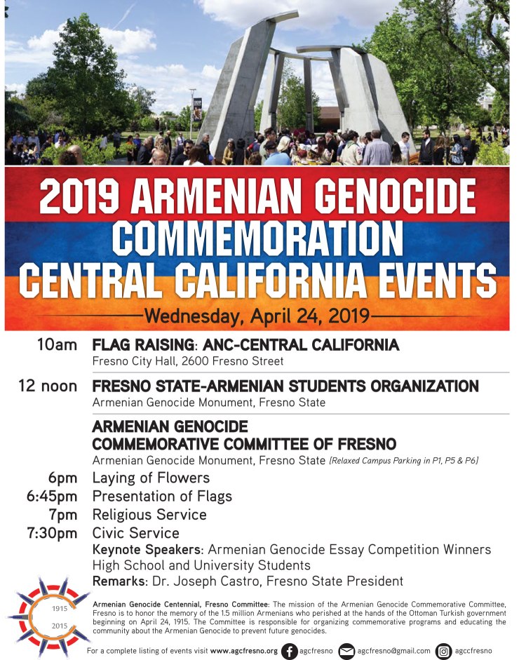 Armenian Genocide Commemoration flier