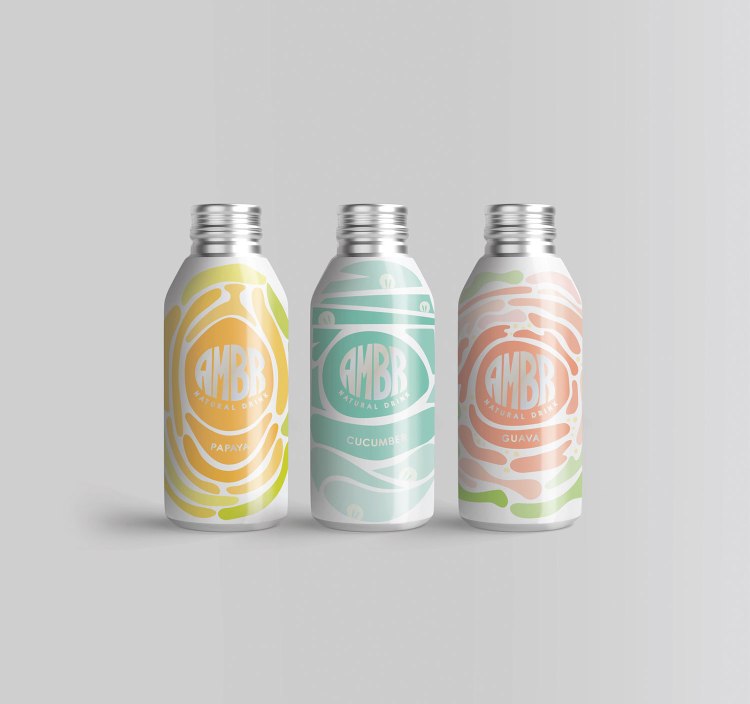 Belinda Houngsombath; Packaging – “Ambr Natural Drink Brand Identity”