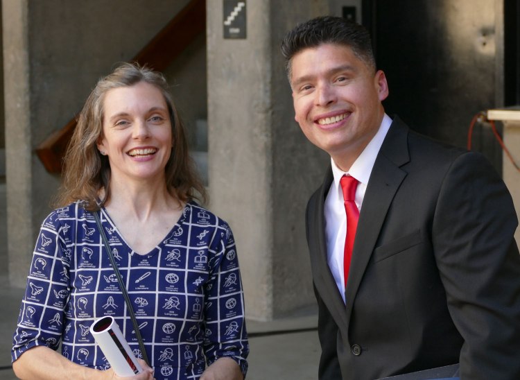 MCJ Assistant Professor Carey Higgins-Dobney and George Garnica.