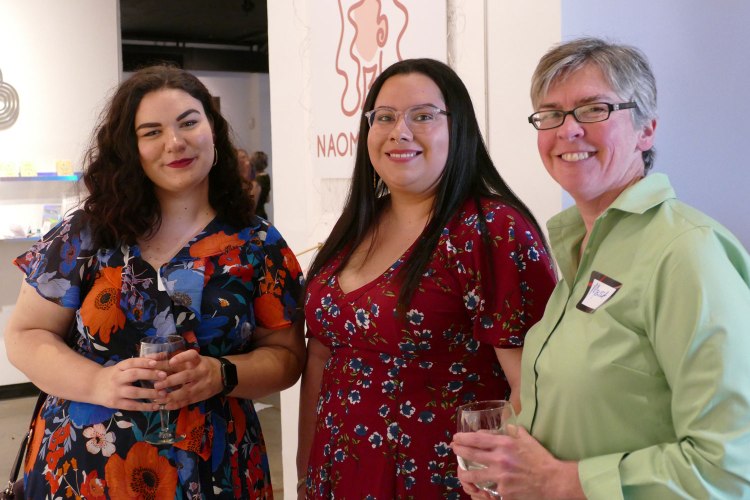 Lia Dewey at Arts in Motion reception.