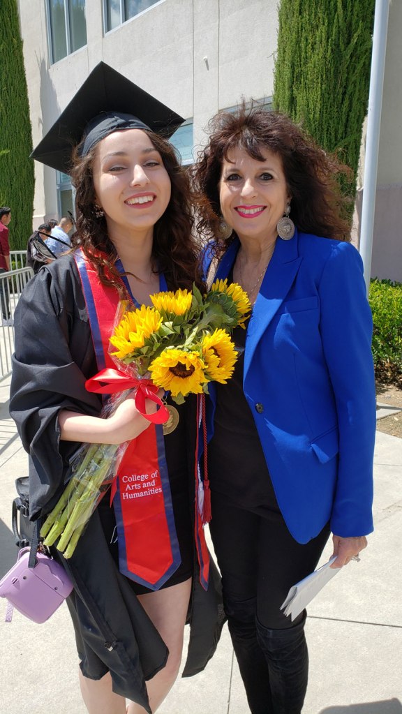 English major Marisa Mata with Author and AHAB Board member Armen Bacon.