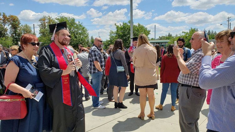 CAH grads celebrate with their friends and family.