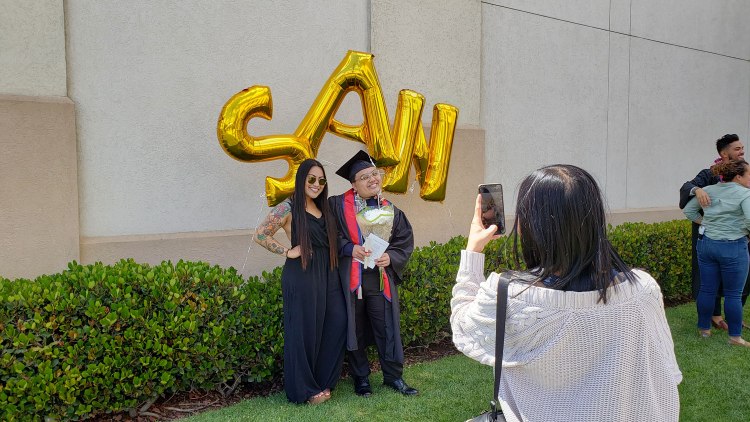 CAH grads celebrate with their friends and family.