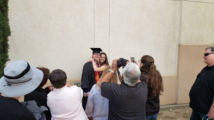 CAH grads celebrate with their friends and family.