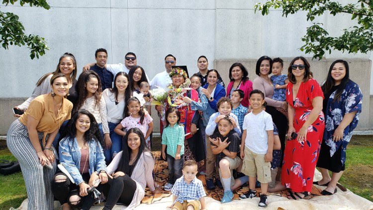 CAH grads celebrate with their friends and family.