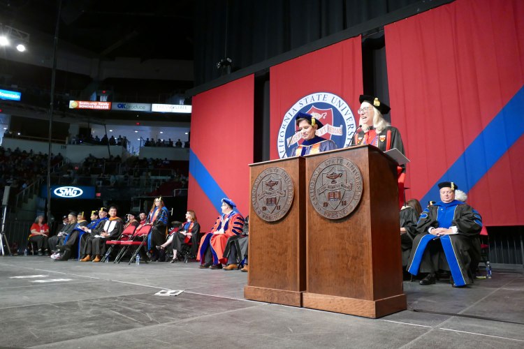 The 'Dean Dream Team' -- Dr. Saúl Jiménez-Sandoval, dean, and Dr. Honora Chapman, Associate Dean.