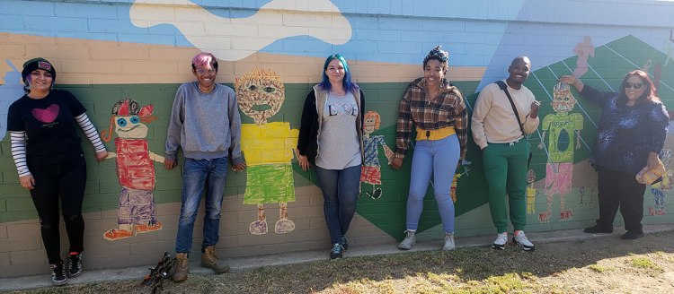 Fresno City College students Angelica Derminasian, Tommy Duch, Julia Armstrong, Chassidy Huren, Fredrick McCarty, Lillian Serrato.