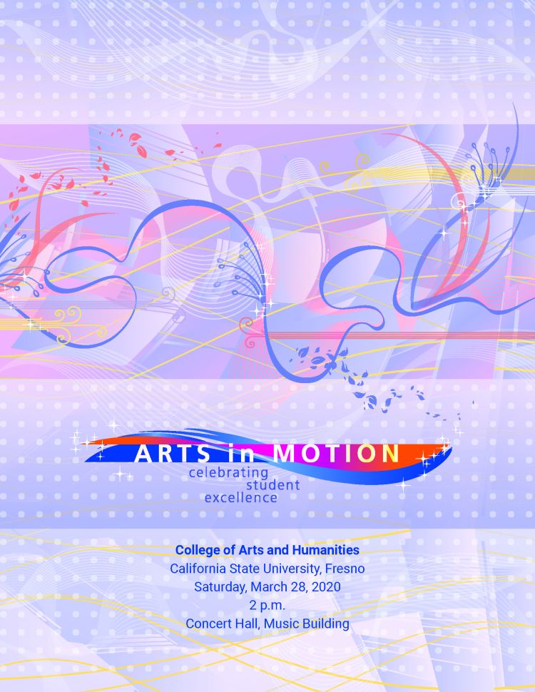 2020 Arts in Motion Program cover | Celebrating Student Excellence