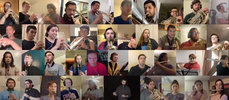 Virtual Fresno State Wind Orchestra performance