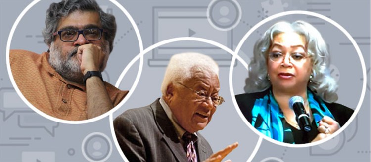 Vinay Lal, Rev. James M. Lawson Jr. and Dianne Dillon-Ridgley headshots.