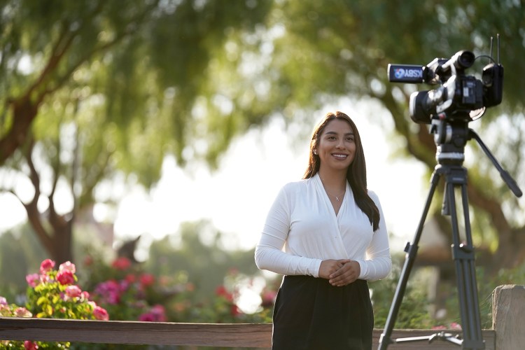 Alumna Gina Avalos reports the news for KSBY-TV on California's Central Coast.
