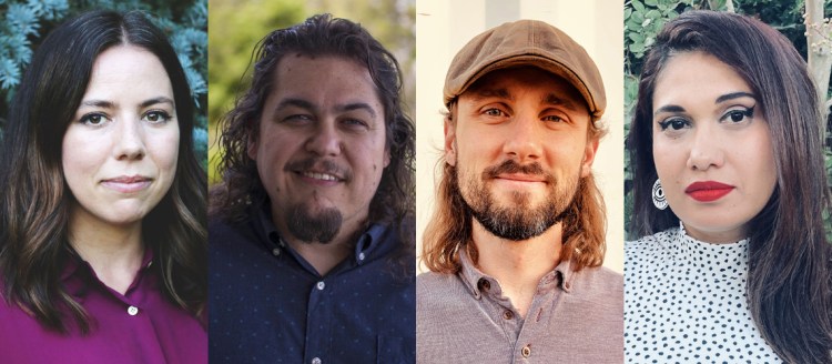 head shots of Ashley Wells, Anthony Cody, Erik Wilbur, and Monique Quintana.