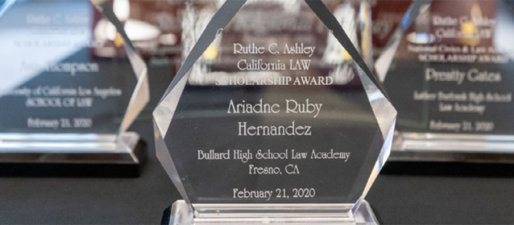 Scholarship award trophies