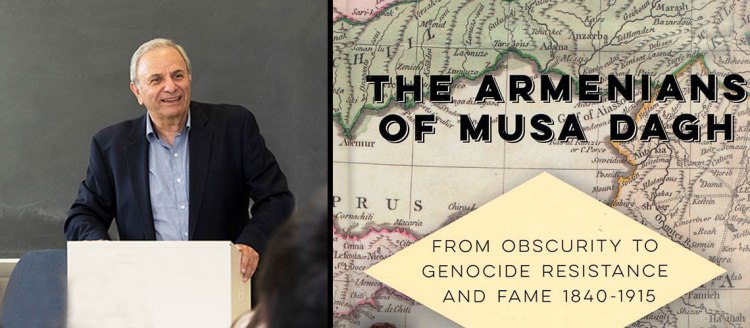 Dr. Vahram Shemmassian and the ‘The Armenians of Musa Dagh: From Obscurity to Genocide Resistance and Fame 1840-1915’ book cover