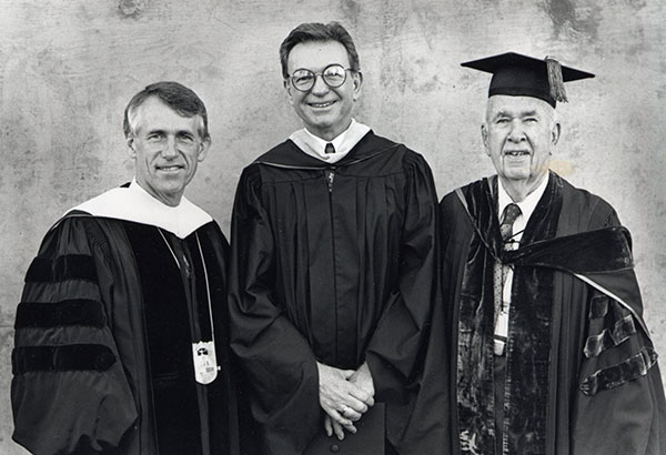 Dr. John D. Welty, Roy Christopher, and Dr. Arnold E. Joyal.