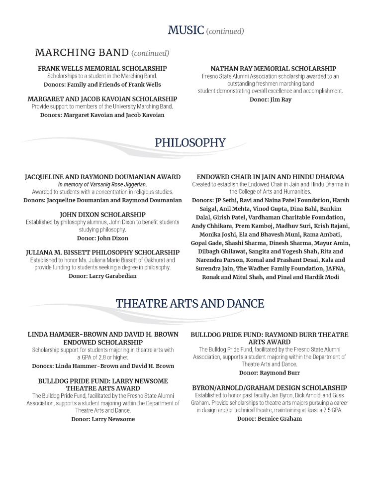 Arts in Motion program general scholarships - Please download the 2021 Arts in Motion Program PDF for accessibility options