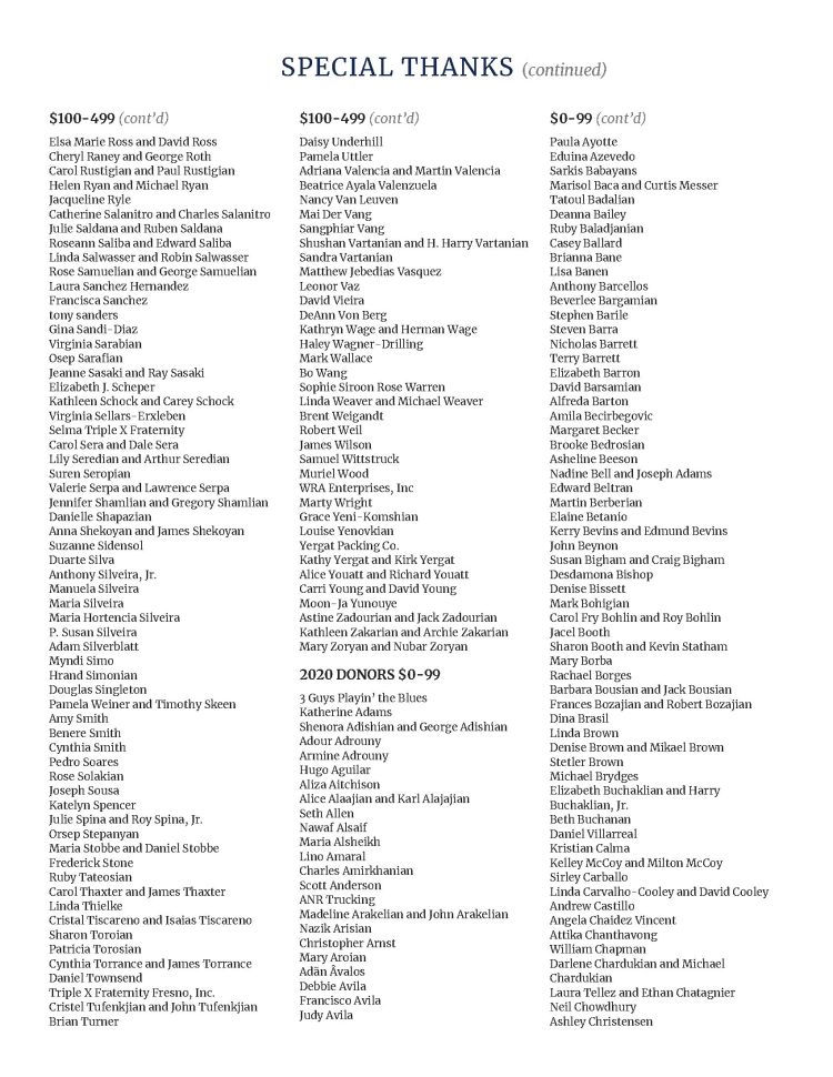 Arts in Motion program Special Thanks - Please download the 2021 Arts in Motion Program PDF for accessibility options