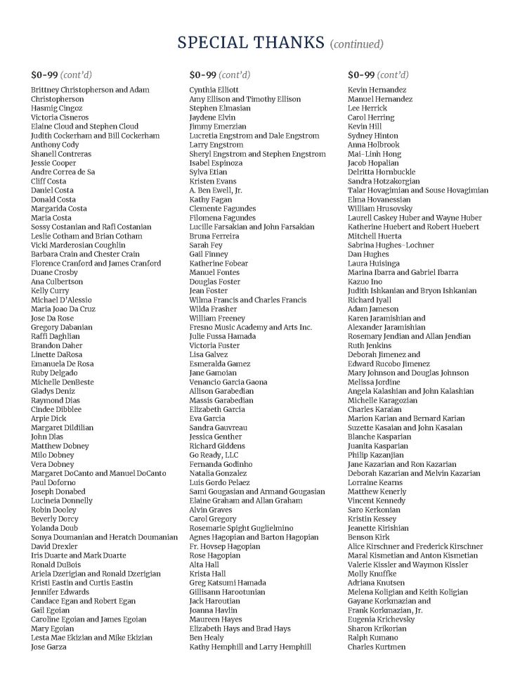 Arts in Motion program Special Thanks - Please download the 2021 Arts in Motion Program PDF for accessibility options