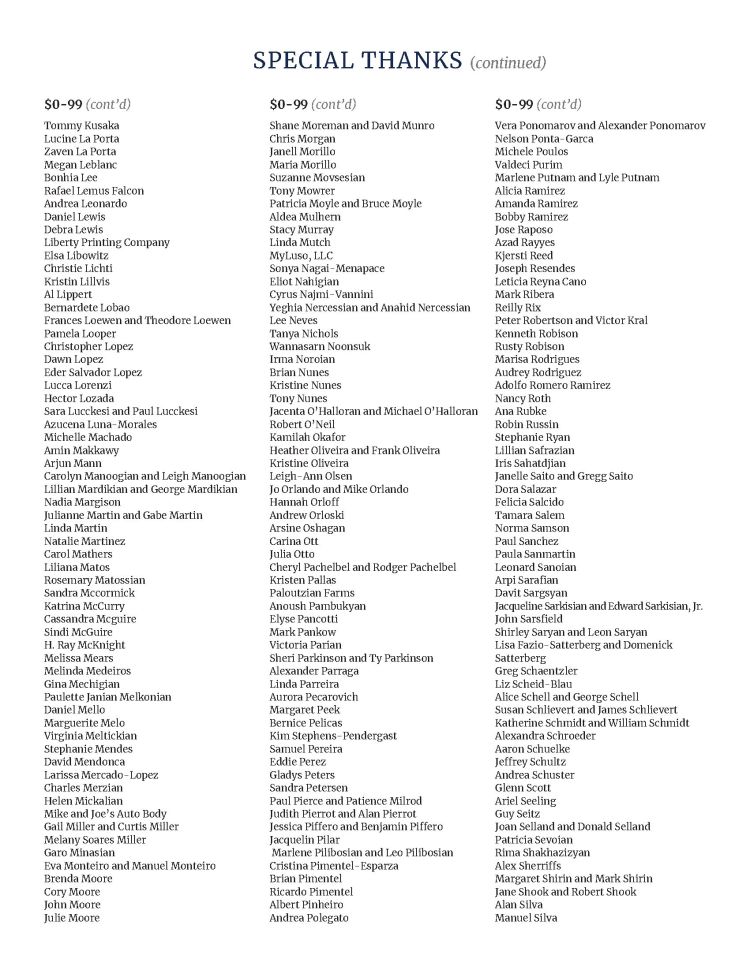 Arts in Motion program Special Thanks - Please download the 2021 Arts in Motion Program PDF for accessibility options