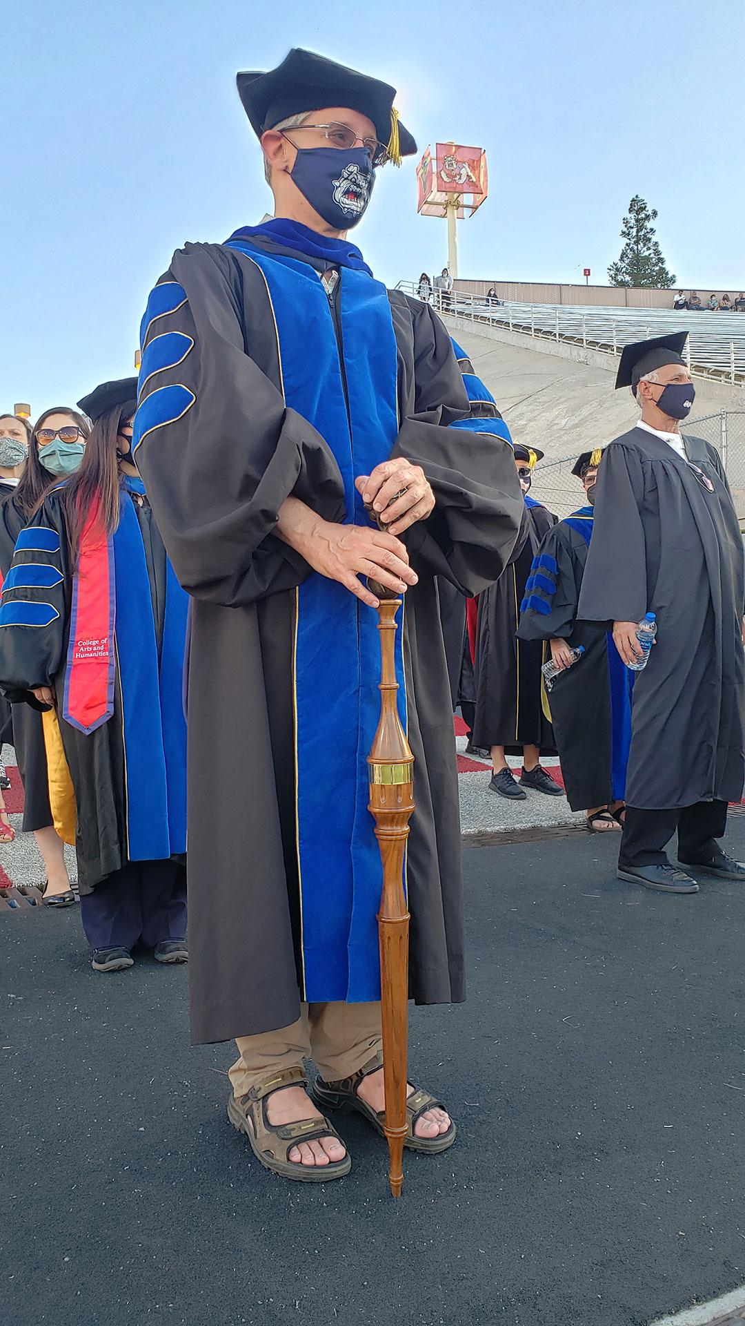 The procession begins.