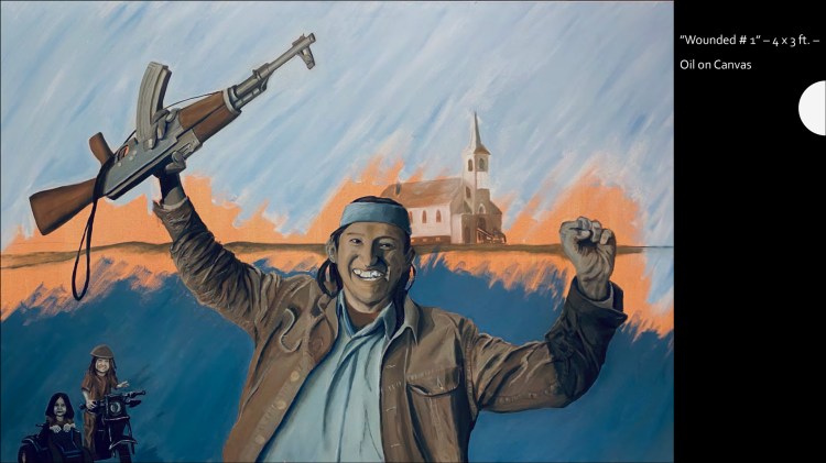 "Wounded #1" - 4x3 ft. oil on canvas.