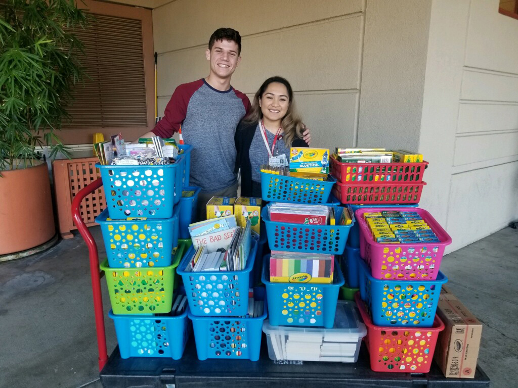 Lucca and the Lucile Packard Children’s Hospital art supply drive.