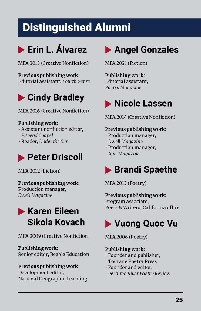 Erin L. Alvarez, Angel Gonzales, Cindy Bradley, Nicole Lassen, Peter Driscoll, Brandi Spaethe, Karen Ellen Sikola Kavach and Voung Quoc Vu. Please download accessible PDF.