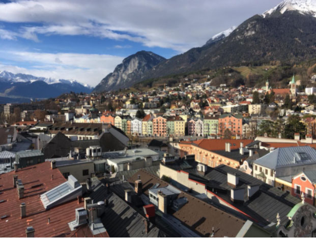 From the Stadtturm in Innsbruck, Tyrol, Austria